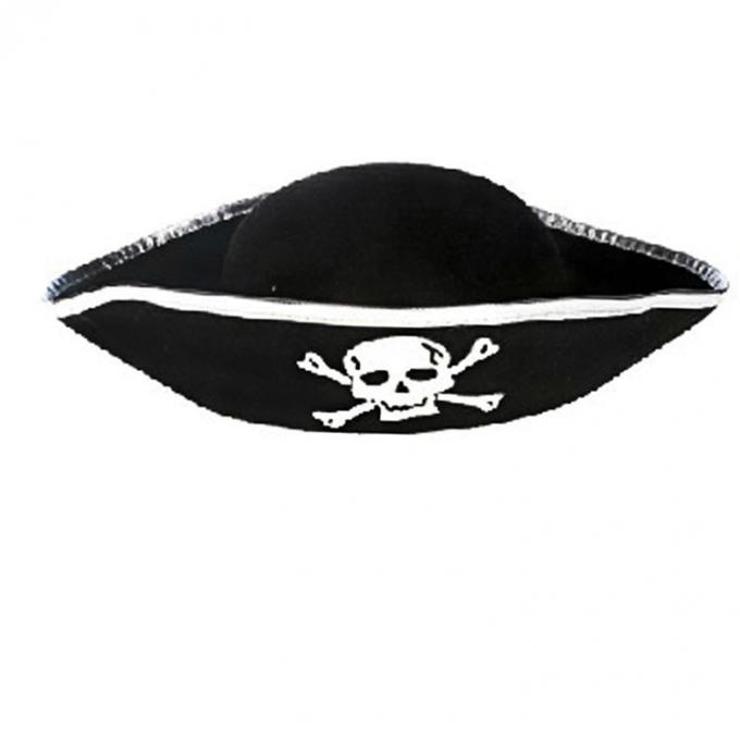 Schwarzes Halloween-Piraten-Hut-Muster mit dem Schädel für Verkauf
