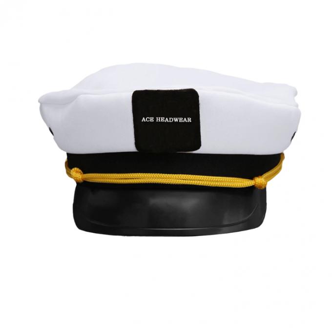 Fördernder weißer kundenspezifischer Kapitän Sailor Hat Blank Kapitän Hut
