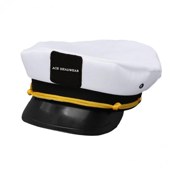 Fördernder weißer kundenspezifischer Kapitän Sailor Hat Blank Kapitän Hut