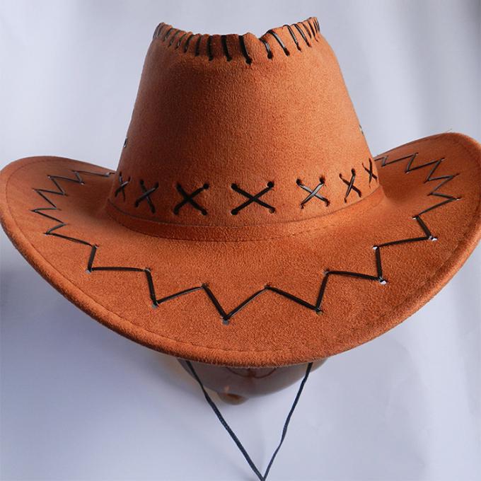 Großhandelskinder- und des erwachsenen billigen Cowboyhutveloursledersfördernder Cowboyhut