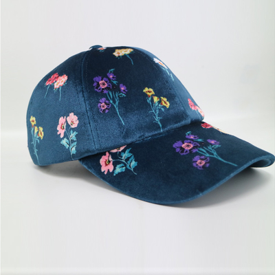 Spätester Entwurfs-deluxe gestickte Baseballmütze-Damen-Samt-Hüte Streetwear