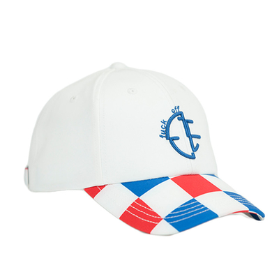 Stickerei-Logo-kundenspezifische Golf-Kappen ACES 3d/weiße Baumwollbaseballmütze