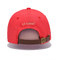 3D stickte Baseballmütze-Lederband-Vati-Hut, den erwachsenes Größen-Unisexrot Logo besonders anfertigen