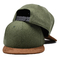 Zwei Tone Army Green Melton Wool Hysteresen-Hut mit Veloursleder-Rand