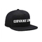 Kundengebundener Logo Unisex Black Flat Hats mit justierbarer strukturierter Krone