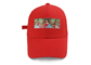Ehrfürchtiges erwachsenes Sport-Vati-Hut-Rot gemischte Gewebe-kundenspezifische Flecken-Stickerei
