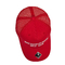 Mode-rote Maschen-Unisexbaseballmütze für Sommer mit flachem Stickerei-Logo