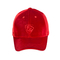Frauen kurvten Stickereilogo Baseball Casquette-Hut Dachgesims-des roten Samt-Winters flachen
