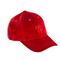 Frauen kurvten Stickereilogo Baseball Casquette-Hut Dachgesims-des roten Samt-Winters flachen