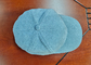 Mode-Sport-Vati-Hüte fertigen dunkelgraue Towelings-Gewebe-Lederflicken-Logo-Kurve besonders an