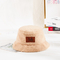Einfache Farbwarme Pelzplüsch-Fischer-Bucket Hat For-Damen