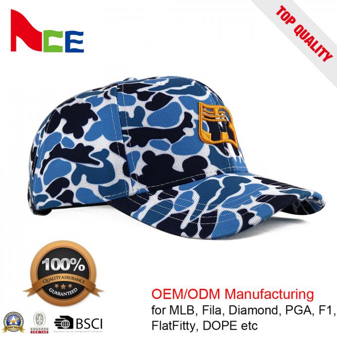 Camo druckte Baseballmützen Soem-/ODM-Sport-Hüte ACE-Headwear