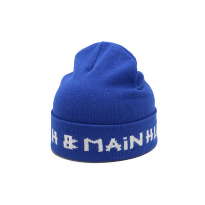 Stickereilogo Hut-stark, weiches u. warmesklumpiges des zufälligen kundenspezifischen Beanie blaues