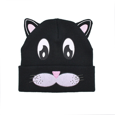 Winter-Polyester-Gewebe-Art stricken Cat Ear Hat Cute Beanie-Hut-warmen Slouchy Hut