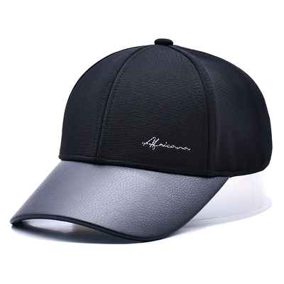 Strukturelle 6-Panel Baseballkappe mit 2 Augenlidern und farblich anpassbare Nählinie