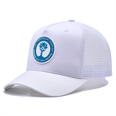 Weiße 5-Panel Trucker Cap Ihre ultimative Wahl für Country Marke