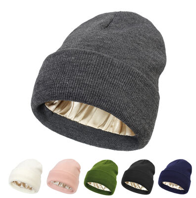 Beanie-Mütze Strickmütze Acryl Wolle Polyester Merino Erwachsenen Hut Umfang Leicht Atmungsaktiv Wintermütze