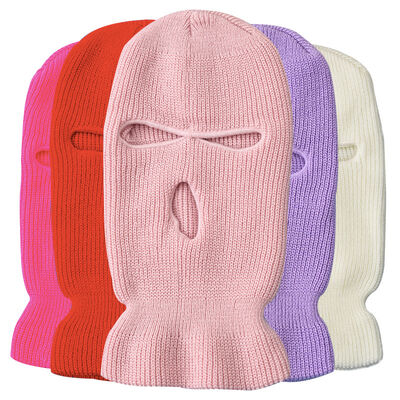 3-Loch Mütze Gestrickt Vollgesichts-Skimaske Winter Balaclava Warme Gestrickte Vollgesichtsmaske Outdoor Sport Halloween Geschenk