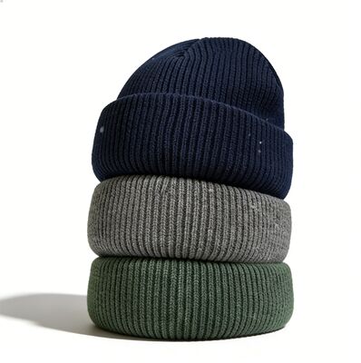 Custom Logo Strick-Beanie-Hüte mit Acrylmaterial und 58cm Umfang für die Winterwärme