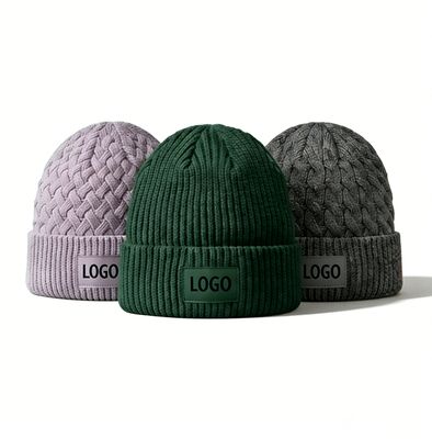 Anpassungsfähige Farben Unisex Strickmütze mit Erwachsenenhut Umfang für die Winterwärme