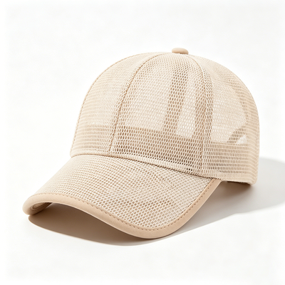 High-Profile 6-Panel Baseball-Kappe Schwarze Handwaschpflege Atmung Stoff hält den Kopf kühl während körperlicher Aktivitäten