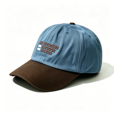 Sportlicher Vaterhut mit 100% Baumwoll-Twill-Verstellbarer Metallverschluss-Schnalle und atmungsaktivem Leichtbau