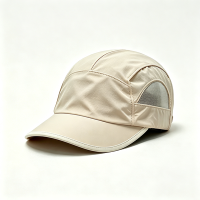Gebogener Schirm 5-Panel Camper Cap mit Kontrastnähten, strapazierfähige und bequeme Kopfbedeckung für einen aktiven Lebensstil