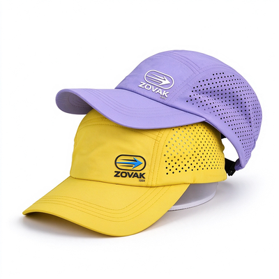 Quick Dry 5 Panel Camper Hat with Sports Mesh Sweatband and Contrast Stitching Five Panel Hat for Summer Outdoor