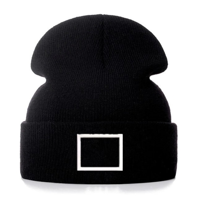 60cm Stickerei stricken Beanie Hats For Men Fluorescent-Hut