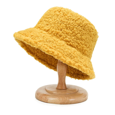 Unisex-Harajuku-Eimer-Hut-Graffiti-fester Fischer Hat Autumn Winter Lamb Wool 60cm