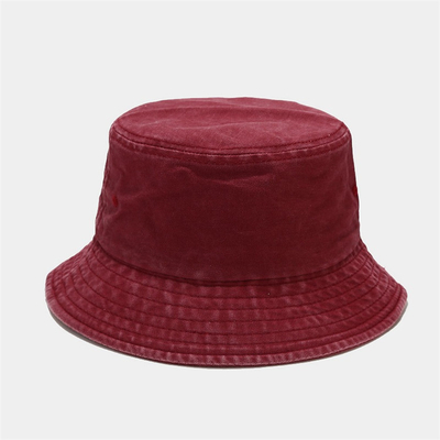 Erwachsen-Grey Red Black Fisherman Bucket-Hut-Baumwollweiche 100% 58CM