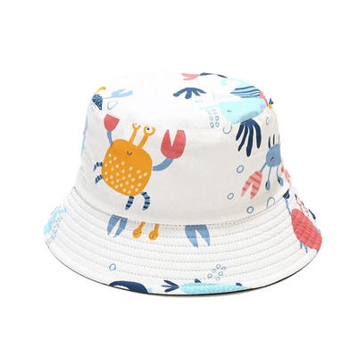 Tierbaumwolltwill-Sommer-Reise-Strand-Kappe muster-Fischer-Bucket Hats 100%