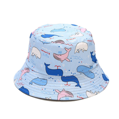 Tierbaumwolltwill-Sommer-Reise-Strand-Kappe muster-Fischer-Bucket Hats 100%