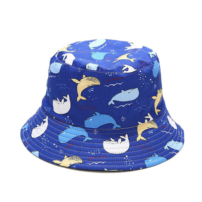 Tierbaumwolltwill-Sommer-Reise-Strand-Kappe muster-Fischer-Bucket Hats 100%
