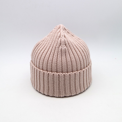 Damen-Baumwolle strickt Beanie Hats Winter Cold - Beweis-Rosa