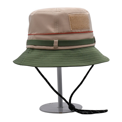 Mode-justierbares Seil, das Sun-Hut-Gewohnheits-Polyester-Eimer-Hut 100% fischt