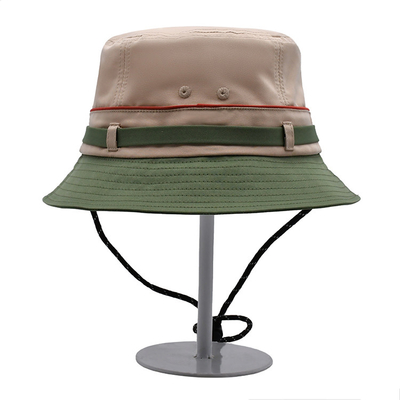 Mode-justierbares Seil, das Sun-Hut-Gewohnheits-Polyester-Eimer-Hut 100% fischt
