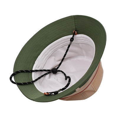 Mode-justierbares Seil, das Sun-Hut-Gewohnheits-Polyester-Eimer-Hut 100% fischt
