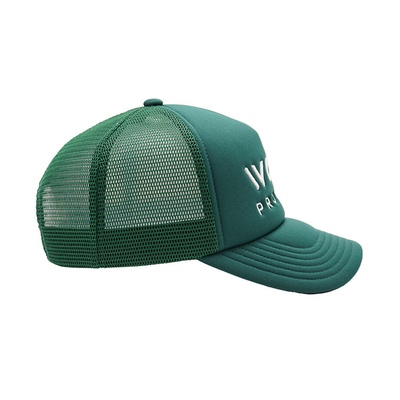 Gebogenes Platten-Schaum-Mesh Hat With Embroidered Letter-Logo des Rand-Grün-Fernlastfahrer-Hut-5