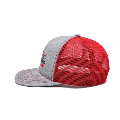 Kundenspezifische der 6 Platten-Fernlastfahrer-Kappe stickte Logo Polyester Mesh Hat