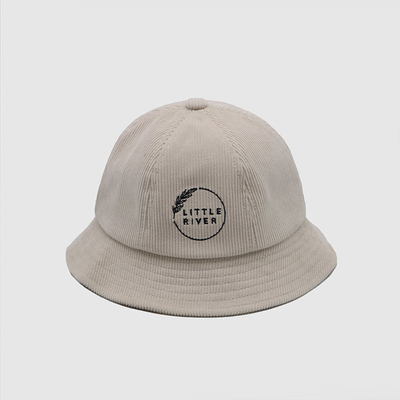 Karikatur-Stickgarn-Fischer-Hat Outdoor Sun-Schutz-Beige-Kordsamt-Eimer-Hut der neuesten Mode täglicher