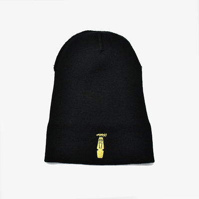 Besonders angefertigt stricken Sie Beanie Hats With Embroidery Blank-Muster-Acryl-Polyester-Material