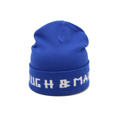 Stickereilogo Hut-stark, weiches u. warmesklumpiges des zufälligen kundenspezifischen Beanie blaues