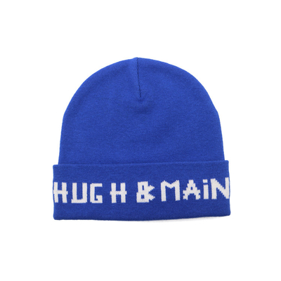 Stickereilogo Hut-stark, weiches u. warmesklumpiges des zufälligen kundenspezifischen Beanie blaues