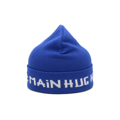 Stickereilogo Hut-stark, weiches u. warmesklumpiges des zufälligen kundenspezifischen Beanie blaues