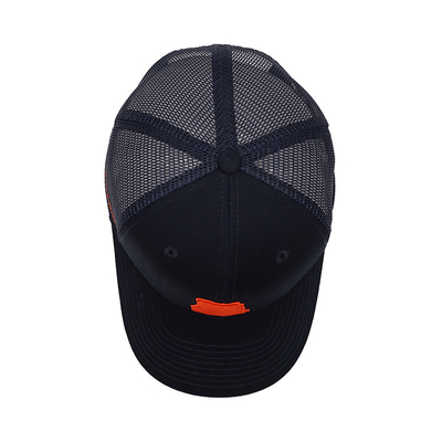 Mesh-Snapback-Kappe mit gebogener Krempe und Baumwollschweißband
