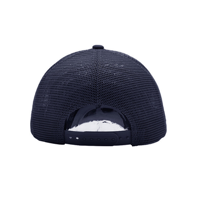 Mesh-Snapback-Kappe mit gebogener Krempe und Baumwollschweißband