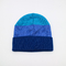 Custom-Strick Beanie Hats Blaue Farbe Warme Winterleere Muster