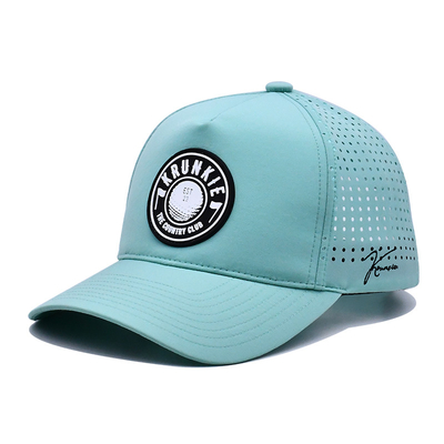 PVC Patch Logo 5 Panel Trucker Cap Custom Stoff Flat Bill Form