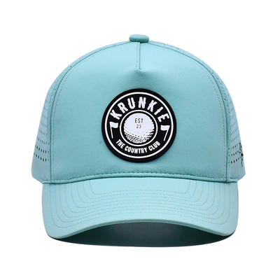 PVC Patch Logo 5 Panel Trucker Cap Custom Stoff Flat Bill Form